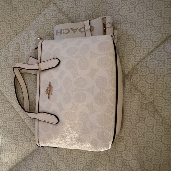Coach Cream Satchel with Gold Accents Mini - Picture 5 of 7